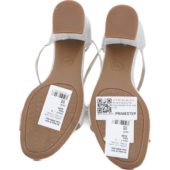 Michael Kors Serena Flex Silver Strappy Dress Sandals Women's US 5.5M - Picture 6 of 6